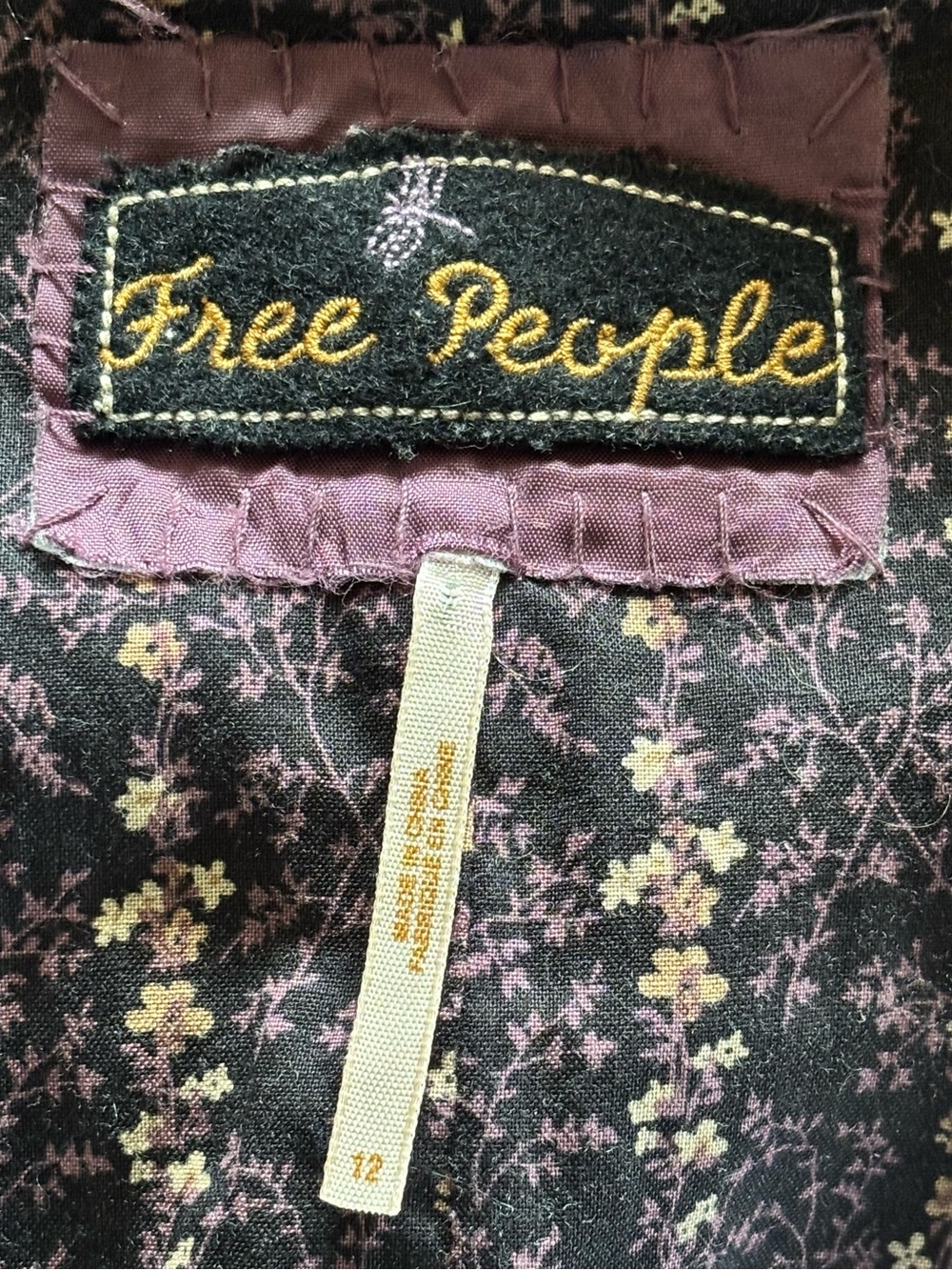 Free People Black Double-Breasted Cropped Peacoat - Picture 7 of 7